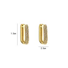 Load image into Gallery viewer, Square Diamond Earrings - Gold
