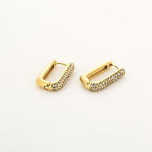 Load image into Gallery viewer, Square Diamond Earrings - Gold
