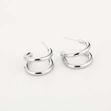 Load image into Gallery viewer, Double Chain Earring - Silver
