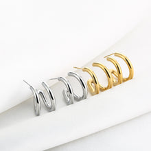 Load image into Gallery viewer, Double Chain Earring - Silver
