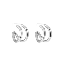 Load image into Gallery viewer, Double Chain Earring - Silver
