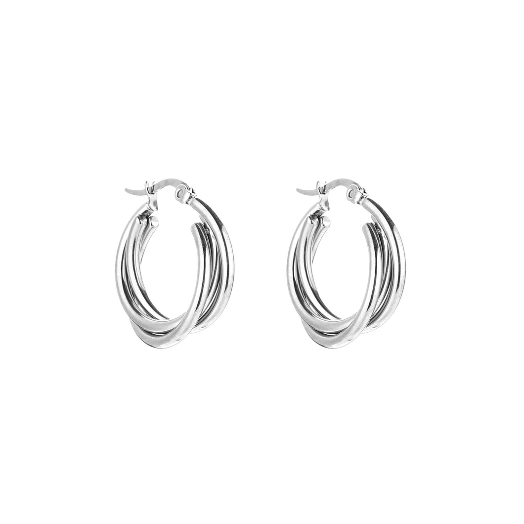 Twisted Earrings - Silver