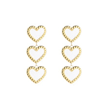 Load image into Gallery viewer, White Heart Earrings - Gold
