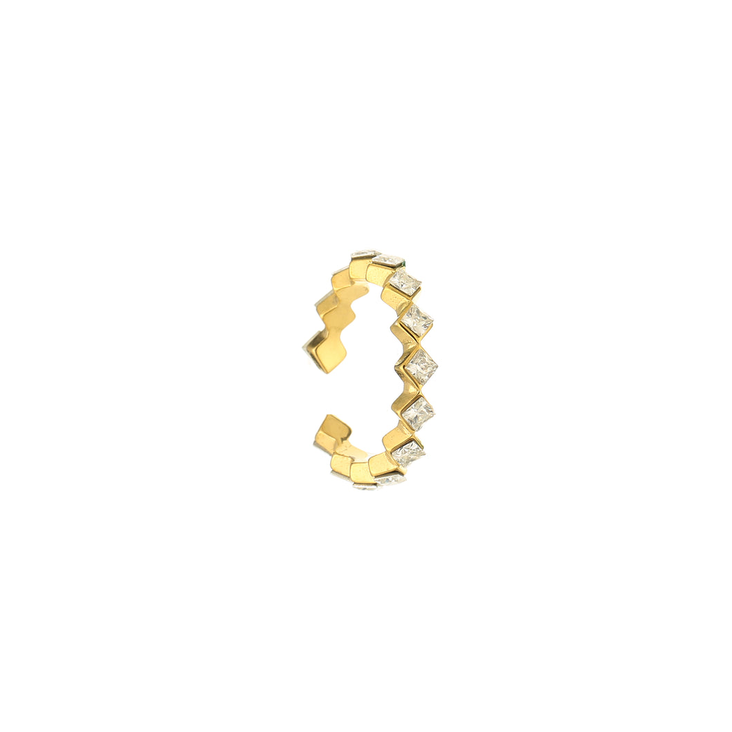 Diamond Circle Ring - Gold
