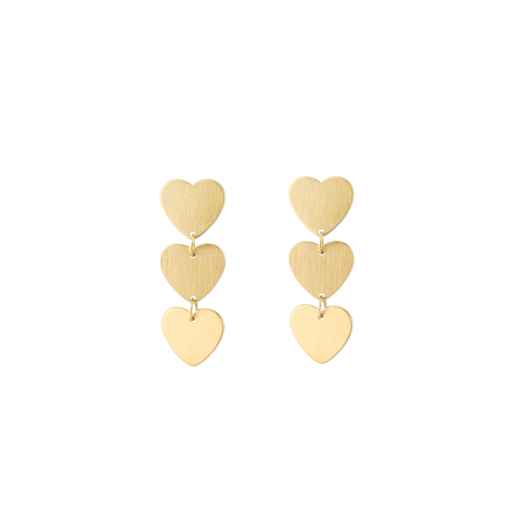 Little Heart Earrings - Gold