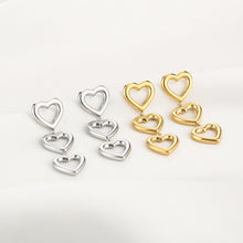 Load image into Gallery viewer, Heart Earrings - Silver
