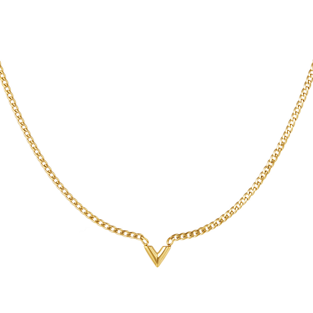V Necklace - Gold