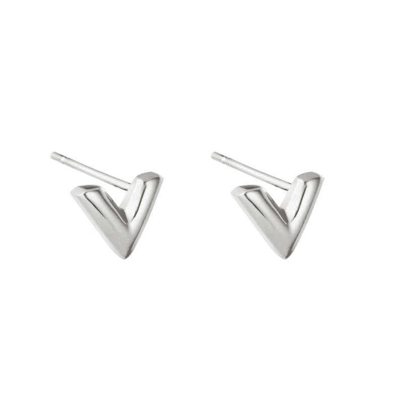 V Earrings - Silver