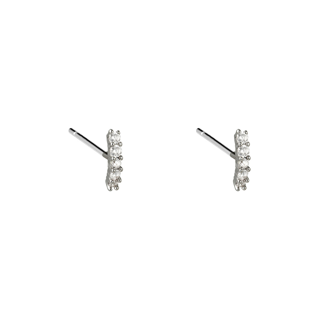 Stripe Earrings - Silver