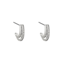 Load image into Gallery viewer, Double Earrings - Silver
