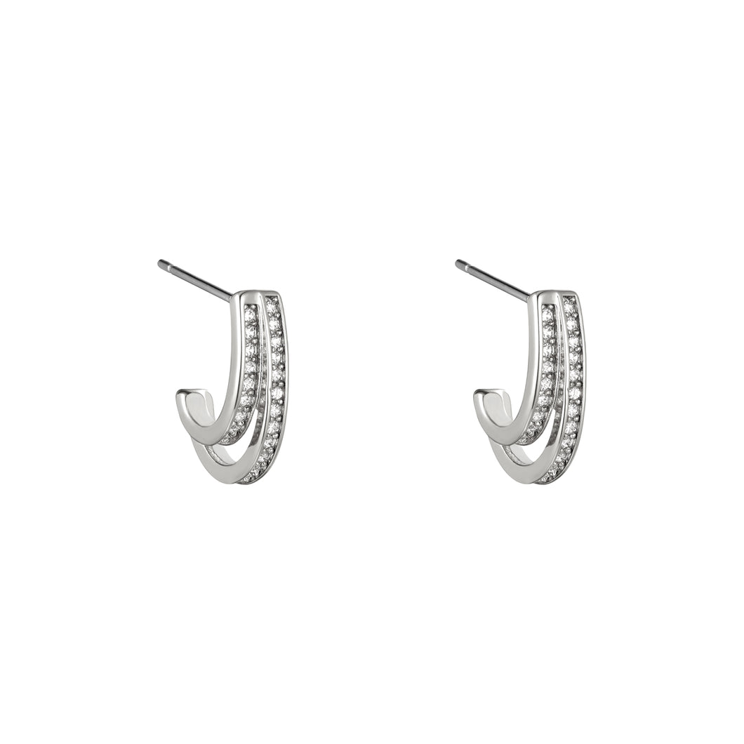 Double Earrings - Silver