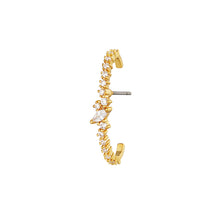 Load image into Gallery viewer, Long Diamond Earcuff Gold 
