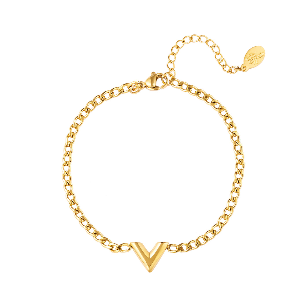 V bracelet - Gold