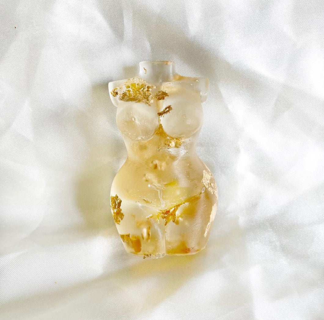Gold Curvy Female Body Statue