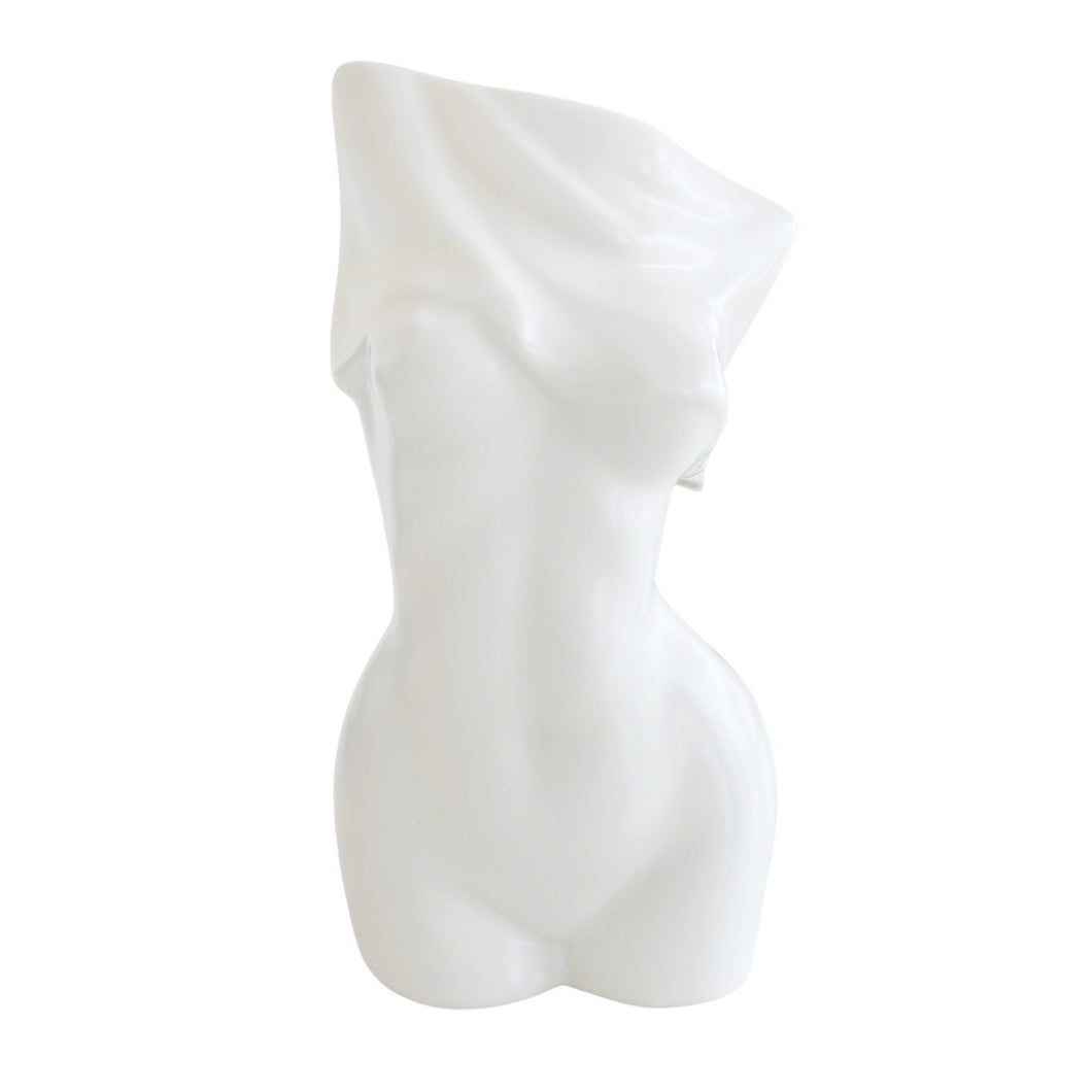 Female Body Vase - White