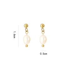 Load image into Gallery viewer, Pearl Earrings - Gold
