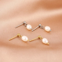 Load image into Gallery viewer, Pearl Earrings - Gold
