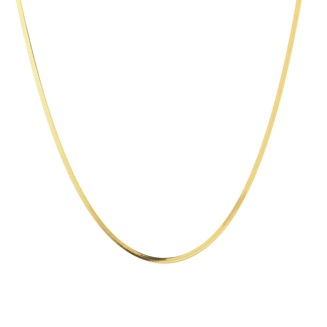Flat Chain Necklace - Gold