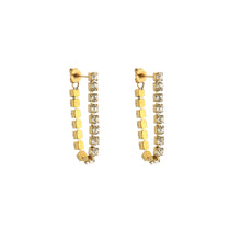 Load image into Gallery viewer, Double Diamonds Earrings - Gold
