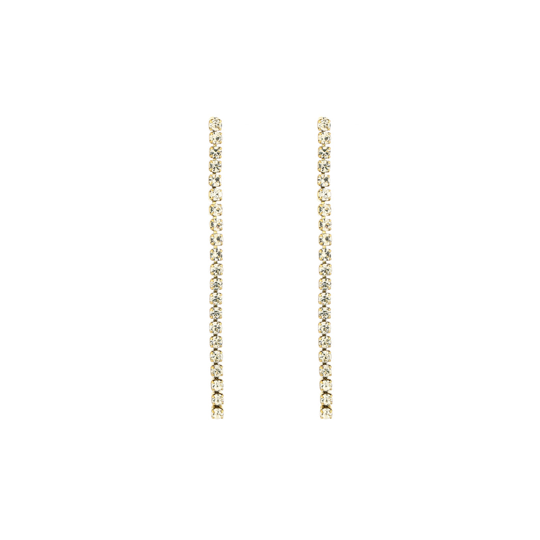 Diamond Stone Earrings - Gold