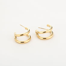 Load image into Gallery viewer, Double Chain Earring - Gold
