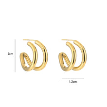 Load image into Gallery viewer, Double Chain Earring - Gold

