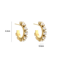 Load image into Gallery viewer, Round Diamond Earrings - Gold
