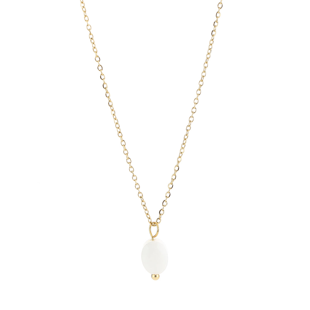 Gem Stone Necklace - Gold